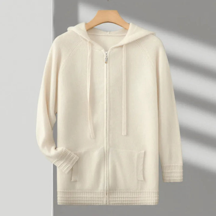 Declan Hooded Zipper Cashmere Hoodie