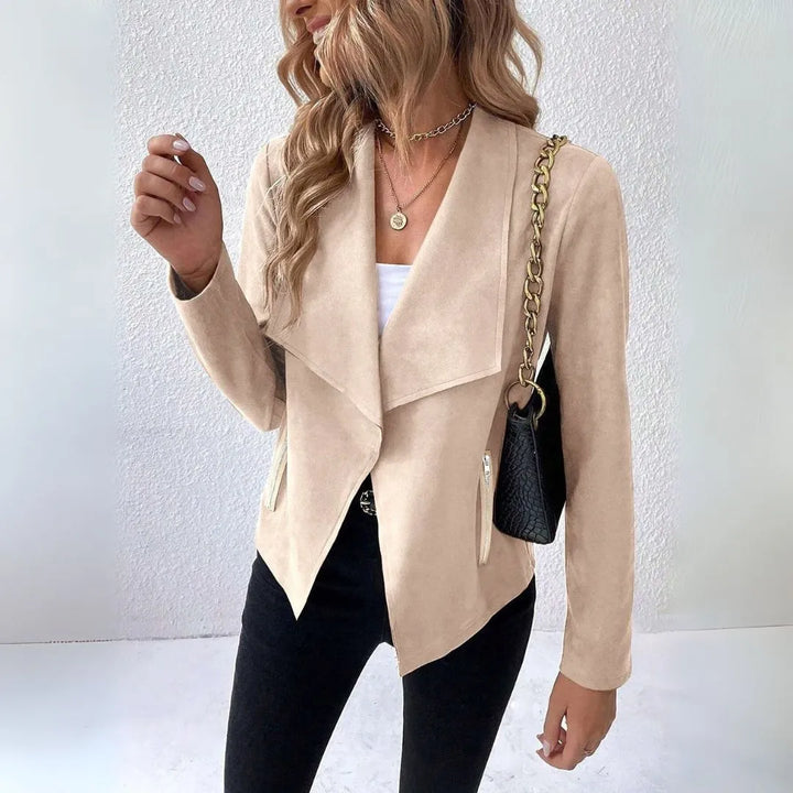 Doreen Draped Open-Front Jacket