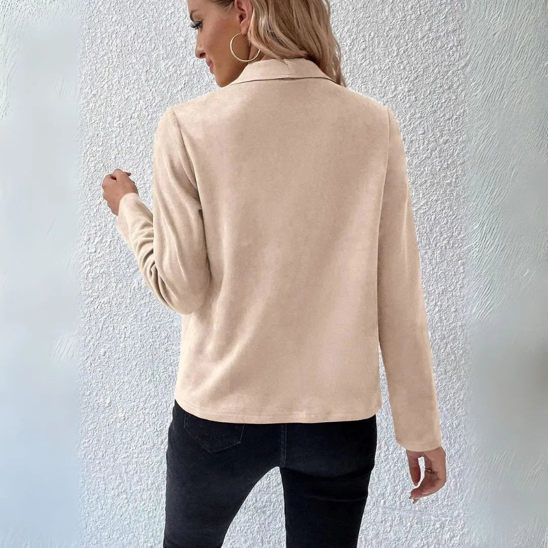 Doreen Draped Open-Front Jacket