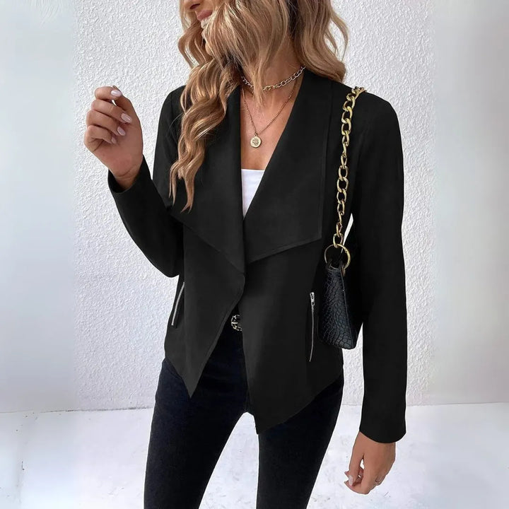 Doreen Draped Open-Front Jacket