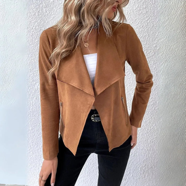 Doreen Draped Open-Front Jacket