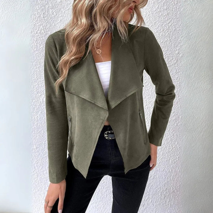 Doreen Draped Open-Front Jacket