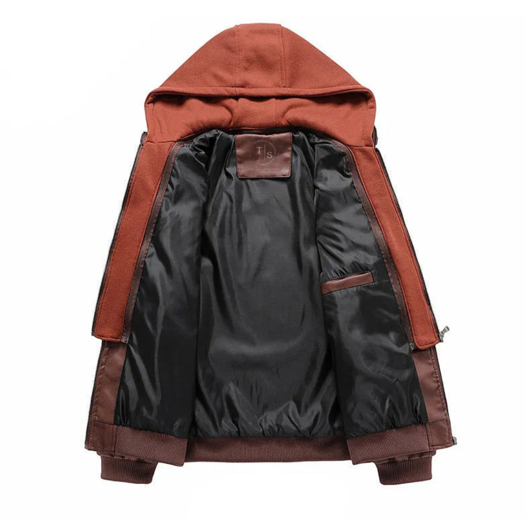 Duke Hooded Leather Jacket Artisio