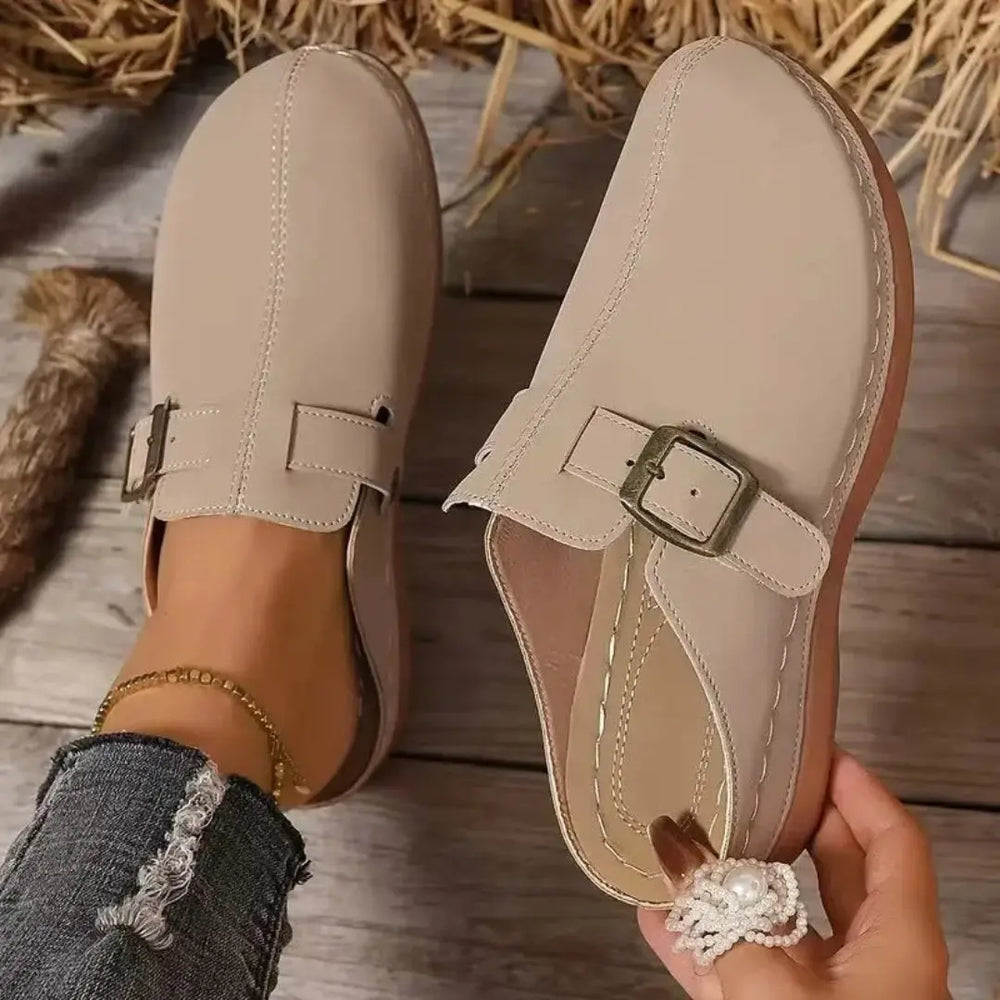 Eliza Buckle Mule Sandals Artisio
