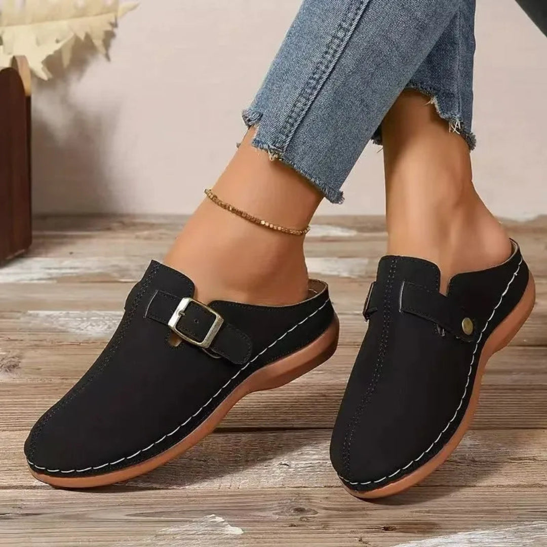 Eliza Buckle Mule Sandals Artisio