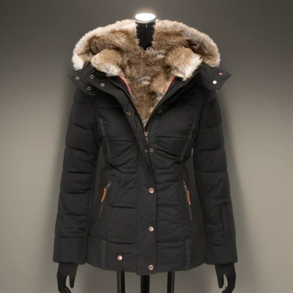 Eliza Faux Fur Hooded Puffer Jacket Artisio