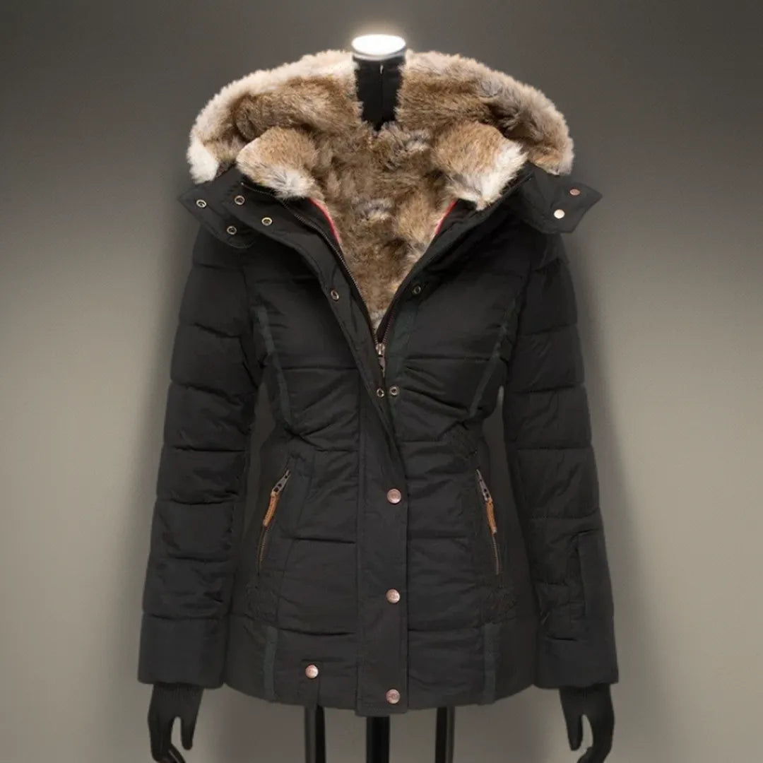 Eliza Faux Fur Hooded Puffer Jacket Artisio