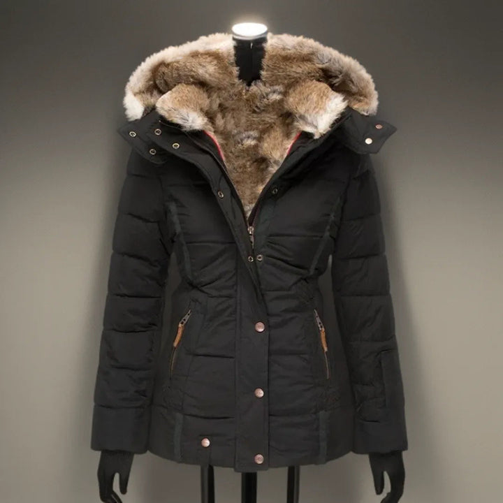 Eliza Faux Fur Hooded Puffer Jacket Artisio