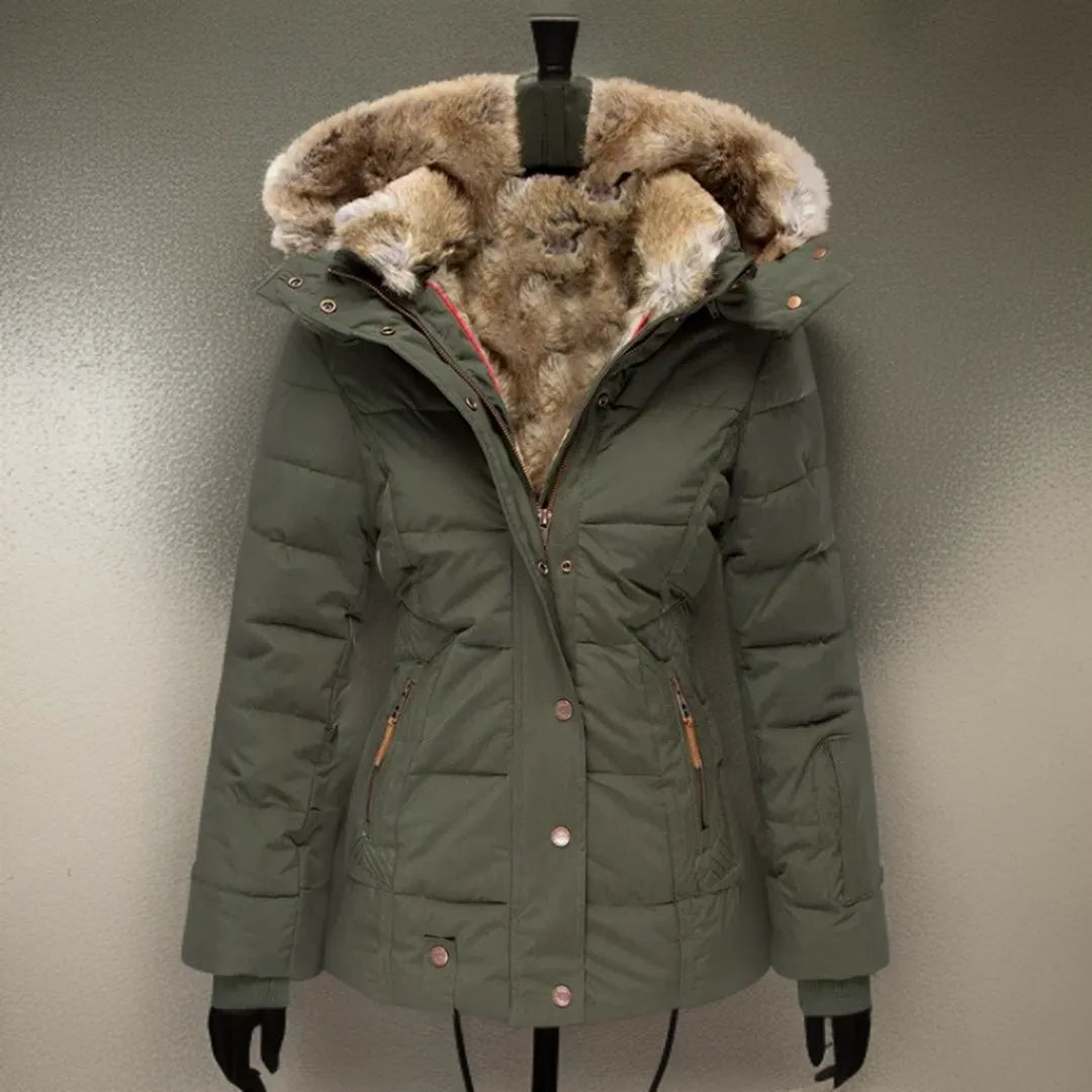 Eliza Faux Fur Hooded Puffer Jacket Artisio