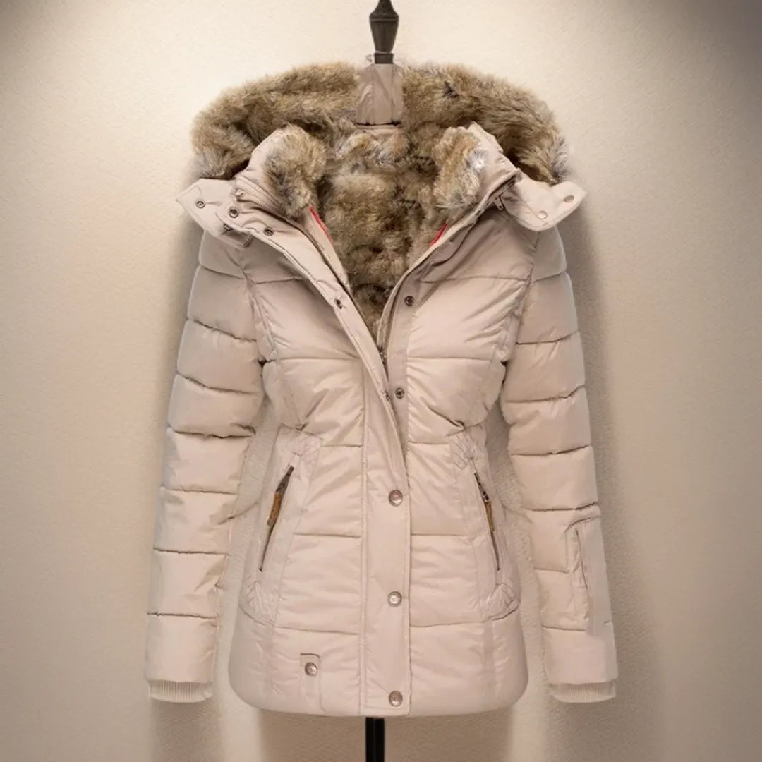 Eliza Faux Fur Hooded Puffer Jacket Artisio