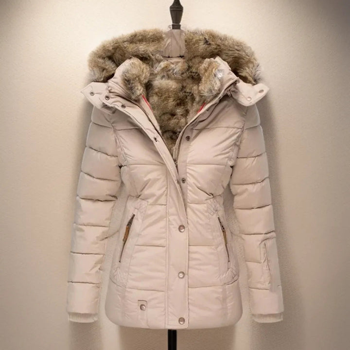 Eliza Faux Fur Hooded Puffer Jacket Artisio