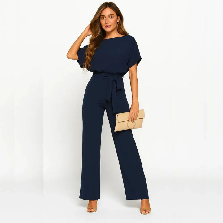 Elle Belted Wide Leg Jumpsuit