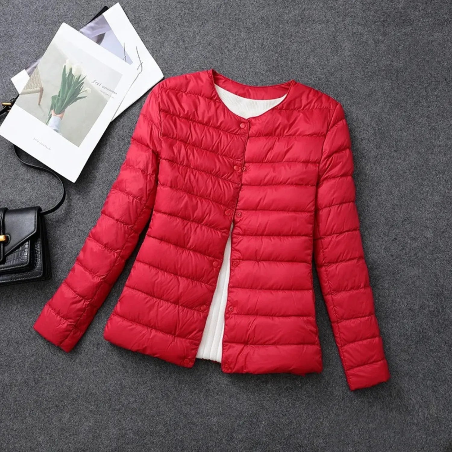 Elvie Women’s Ultra-Light Quilted Down Jacket Artisio