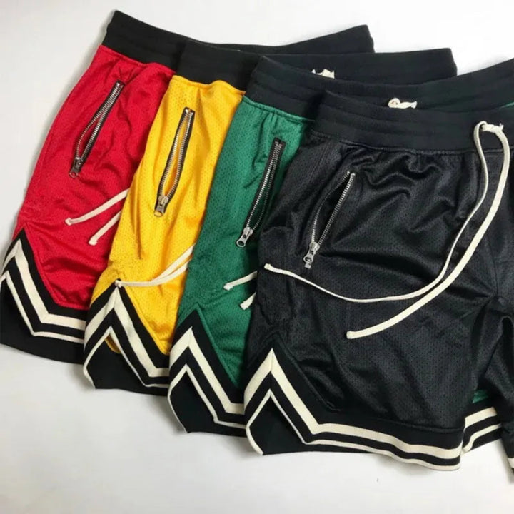 Eric Zipper Pocket Mesh Varsity Shorts