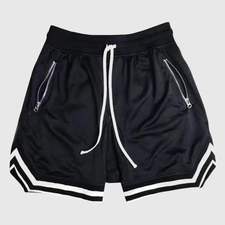 Eric Zipper Pocket Mesh Varsity Shorts