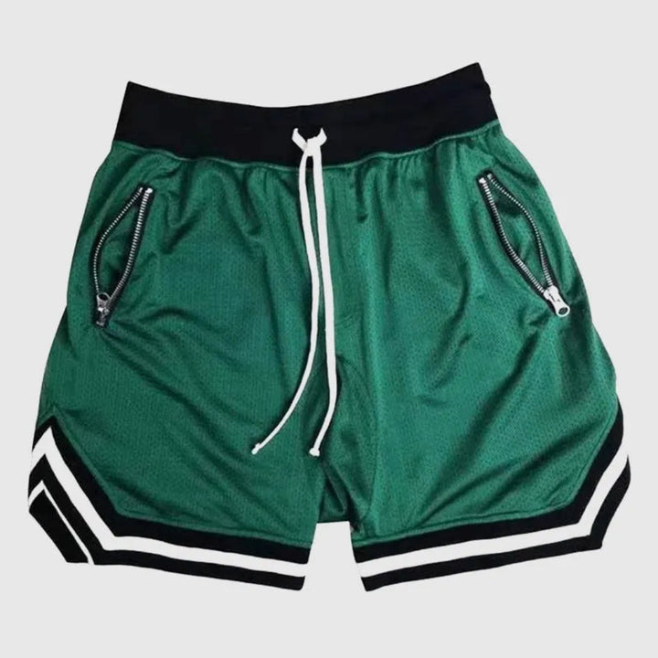 Eric Zipper Pocket Mesh Varsity Shorts
