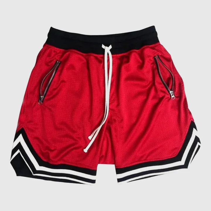 Eric Zipper Pocket Mesh Varsity Shorts