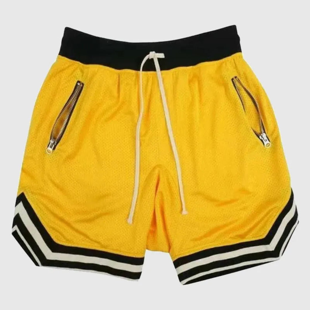 Eric Zipper Pocket Mesh Varsity Shorts