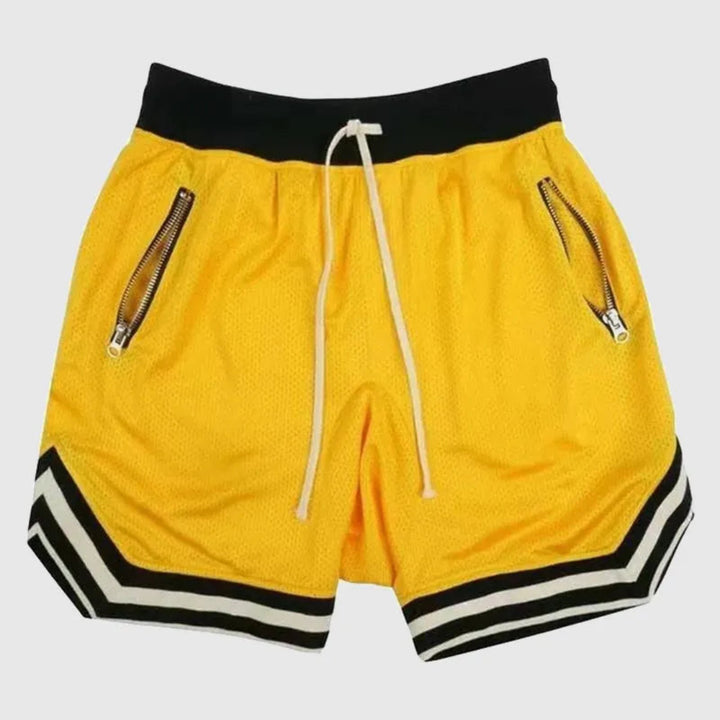 Eric Zipper Pocket Mesh Varsity Shorts