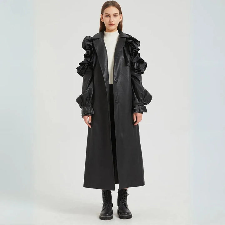 Faye Ruffled Statement Trench Coat Artisio