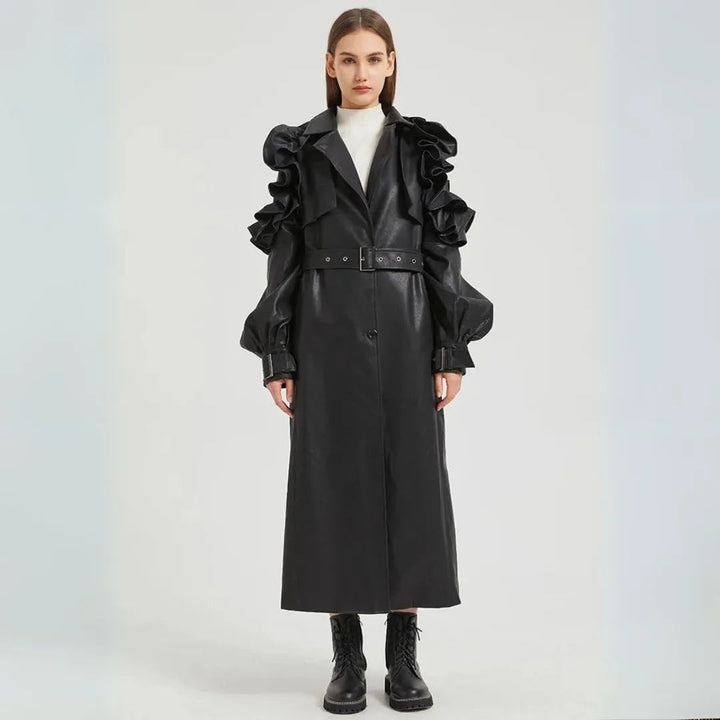 Faye Ruffled Statement Trench Coat Artisio