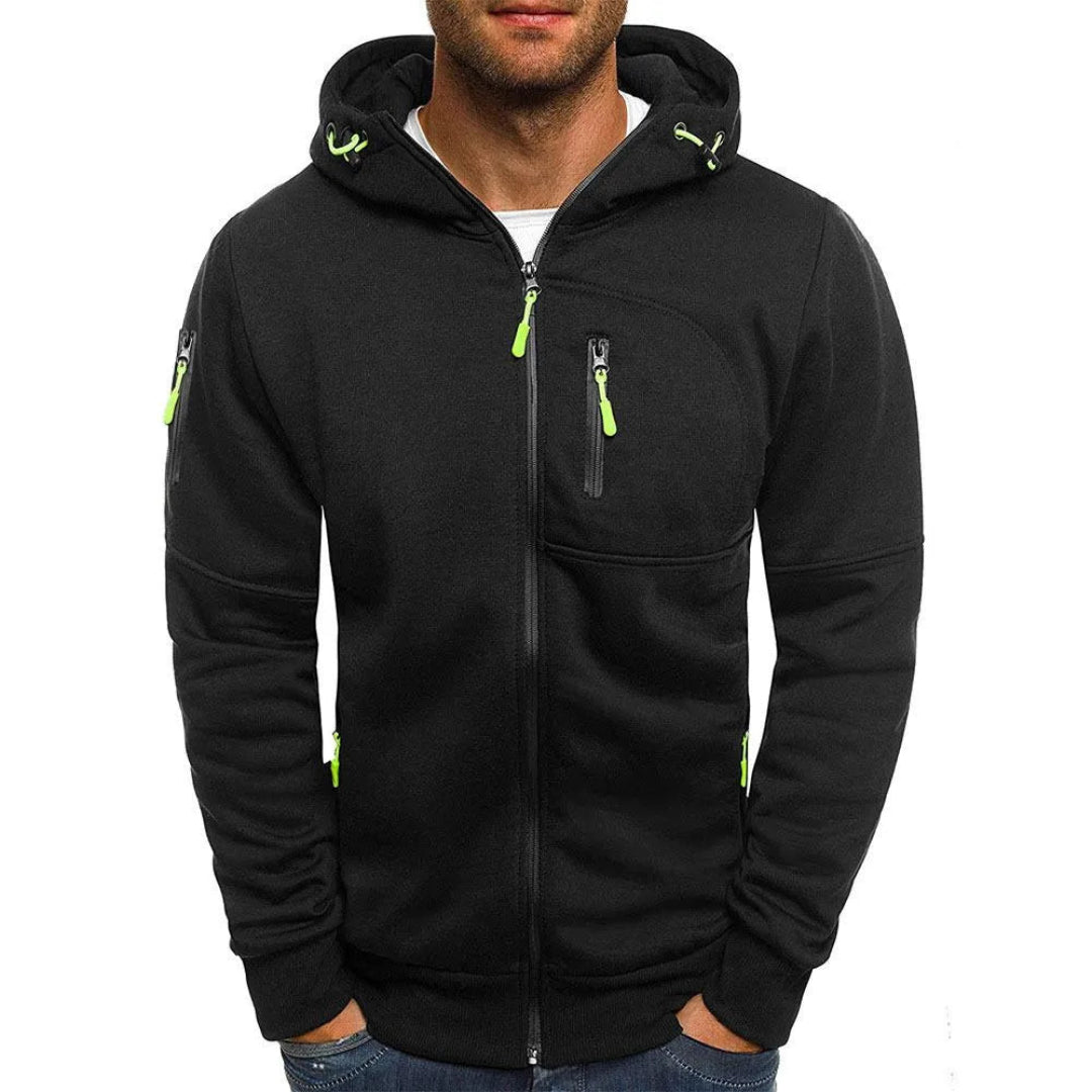 Felix Contrast Full-Zip Hoodie Artisio