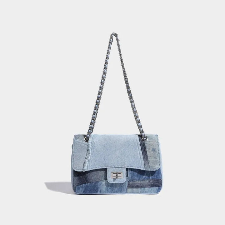 Felix Paneled Denim Convertible Bag Artisio