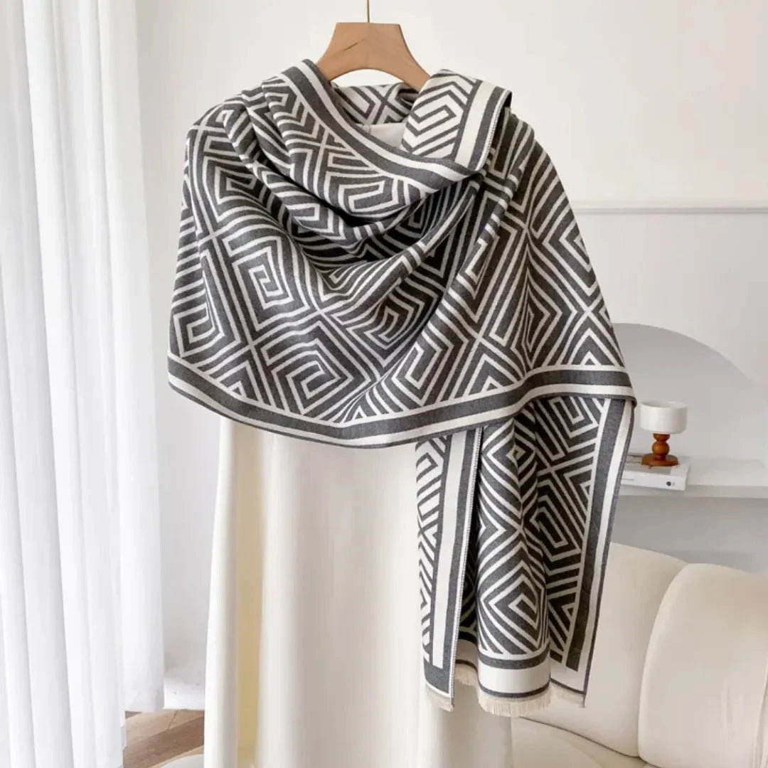 Fiona Reversible Geometric Shawl Artisio