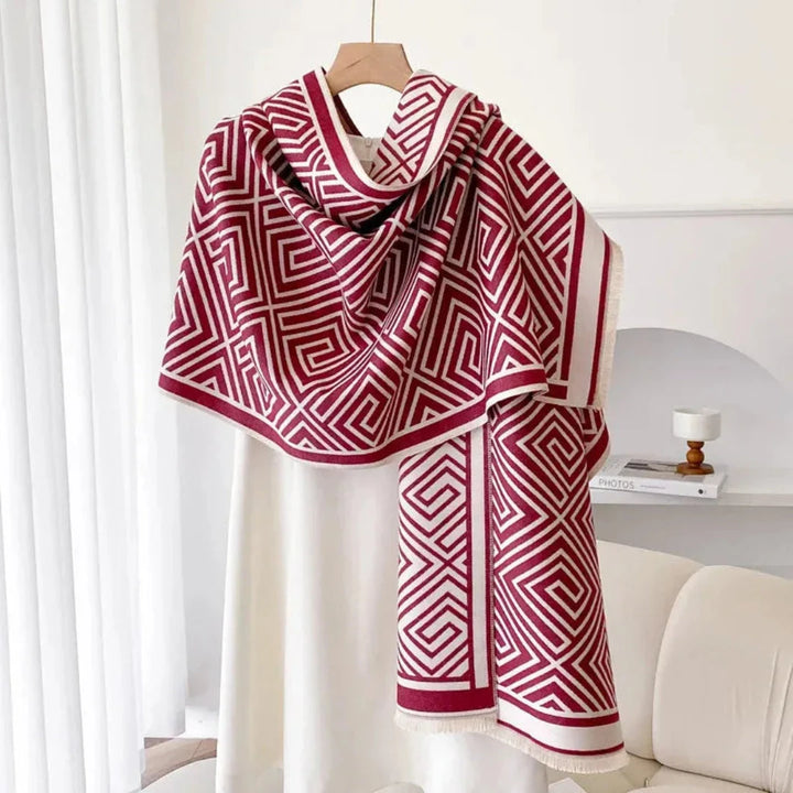 Fiona Reversible Geometric Shawl Artisio