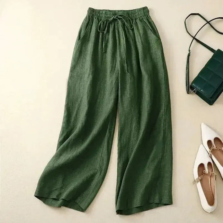 Georgia Drawstring Linen Pants Artisio