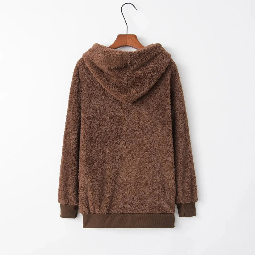 Glaiza Oversized Sherpa Fleece Hoodie