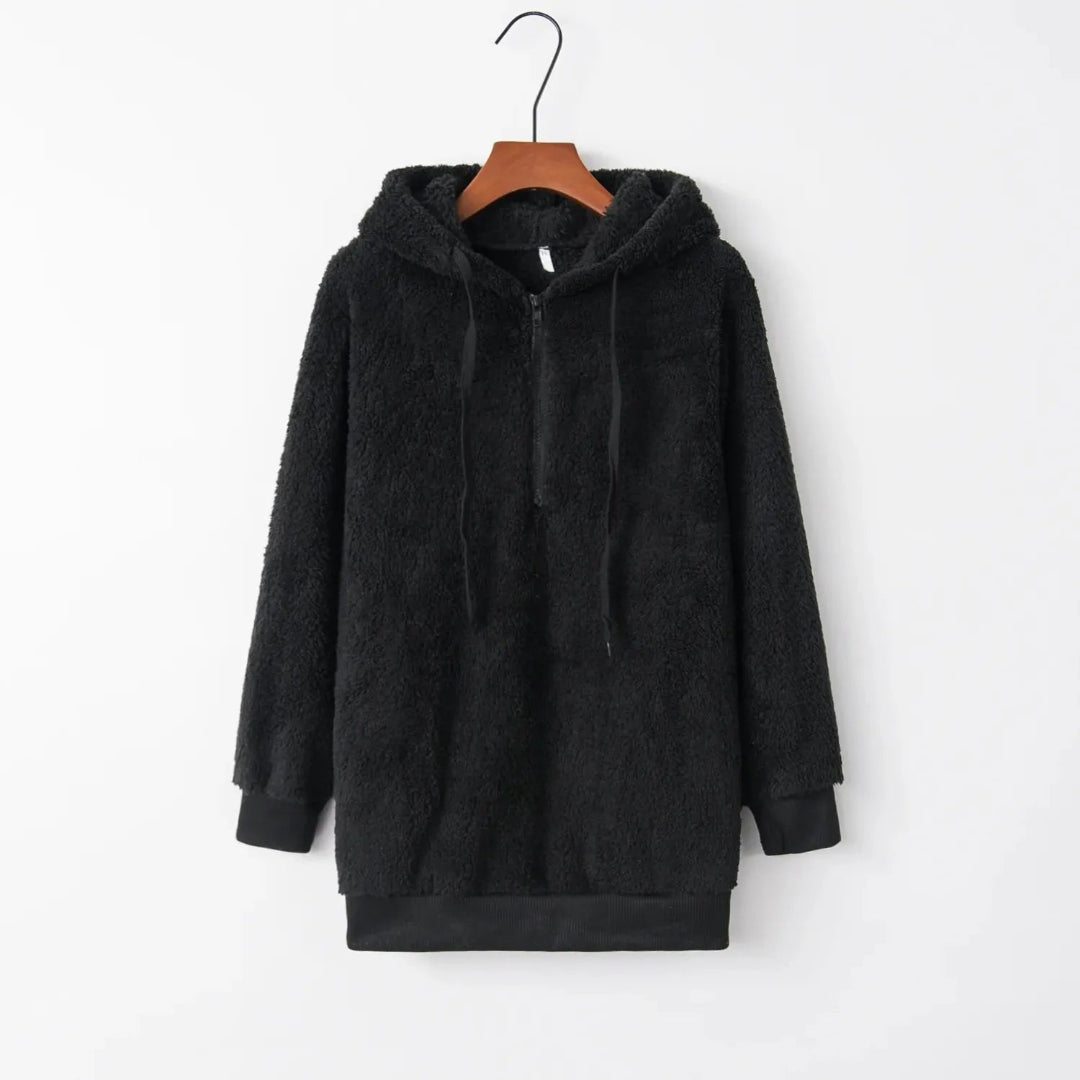 Glaiza Oversized Sherpa Fleece Hoodie