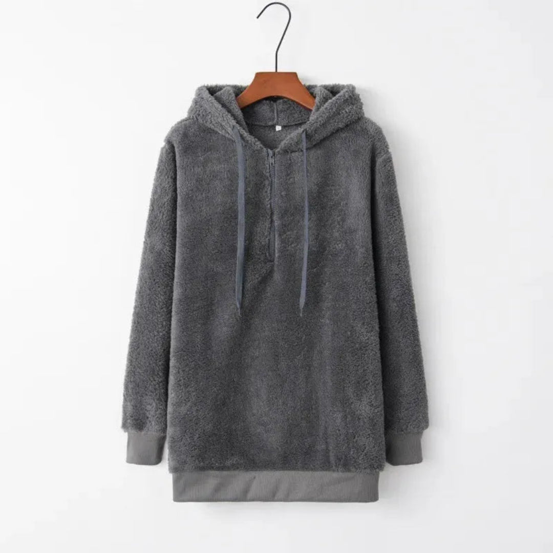 Glaiza Oversized Sherpa Fleece Hoodie