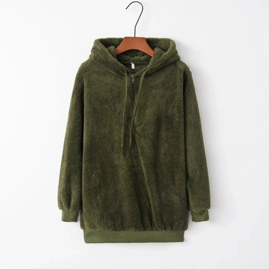 Glaiza Oversized Sherpa Fleece Hoodie