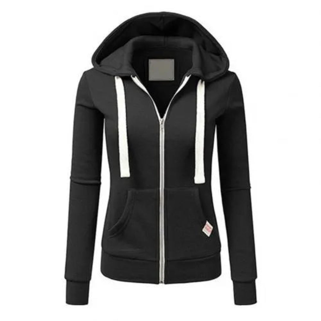 Haidee Slim-Fit Drawstring Zip-Up Hoodie Artisio