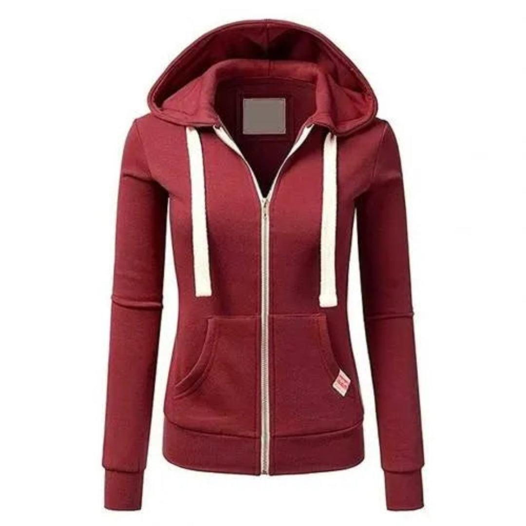 Haidee Slim-Fit Drawstring Zip-Up Hoodie Artisio
