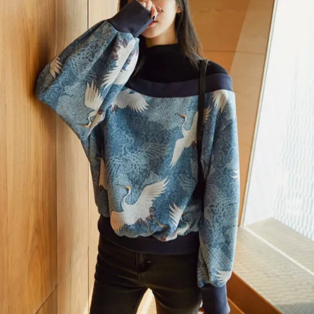 Harriet Embroidered Off-Shoulder Sweater