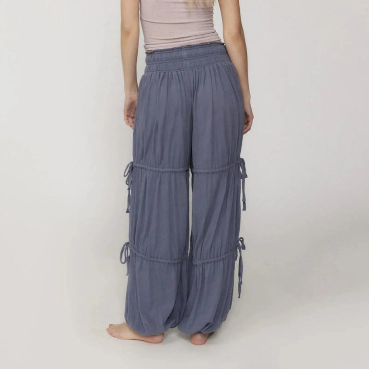 Harshay Boho Drawstring Tiered Lounge Pants Artisio