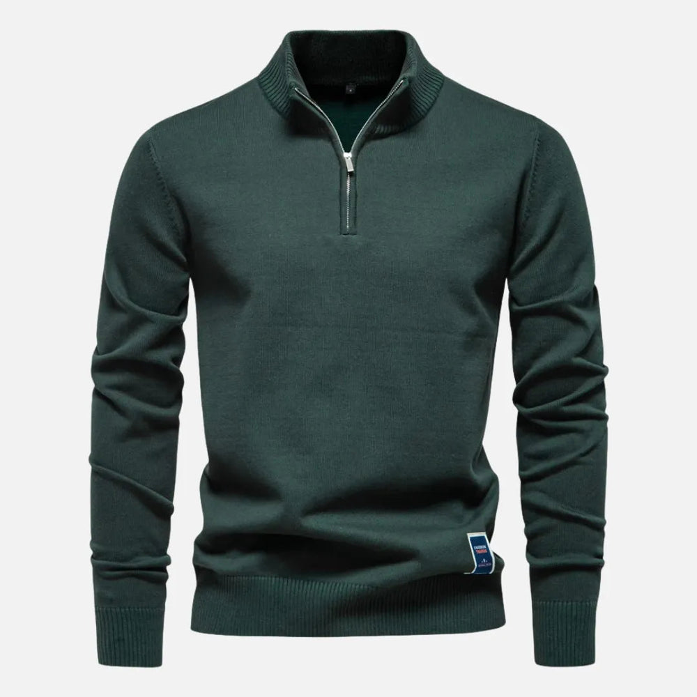 Hank Quarter-Zip Fitted Sweater Artisio