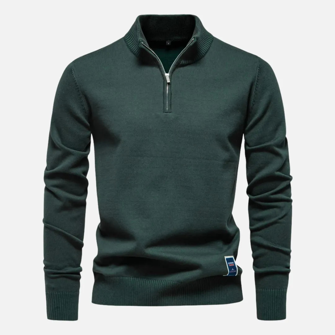 Hank Quarter-Zip Fitted Sweater Artisio