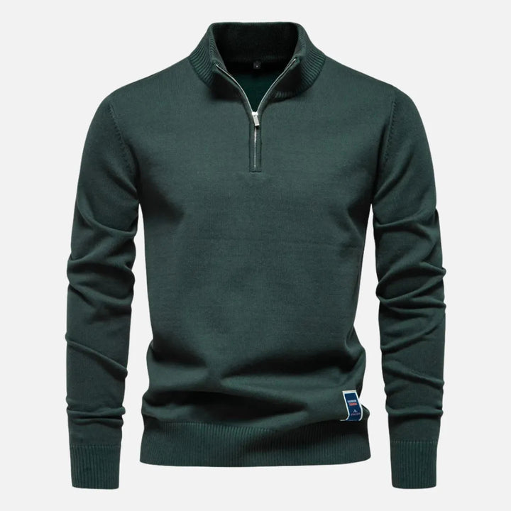 Hank Quarter-Zip Fitted Sweater Artisio