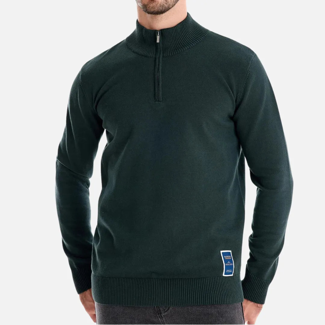 Hank Quarter-Zip Fitted Sweater Artisio