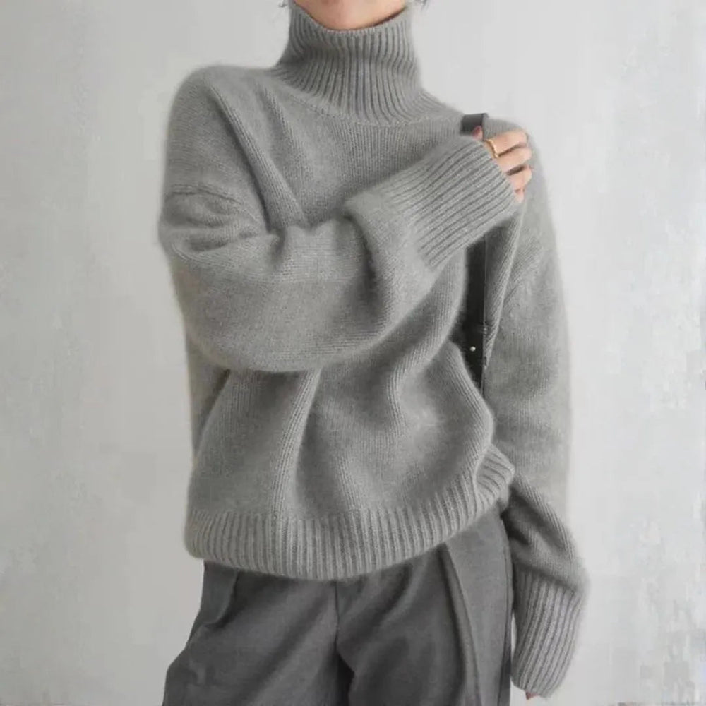 Hazel Oversized Turtleneck Cashmere Sweater Artisio