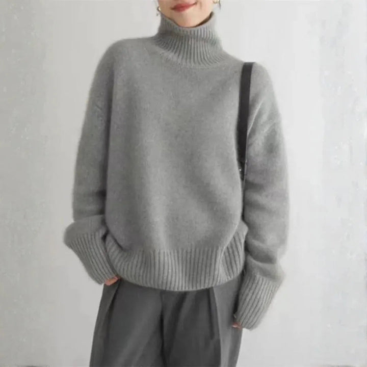 Hazel Oversized Turtleneck Cashmere Sweater Artisio