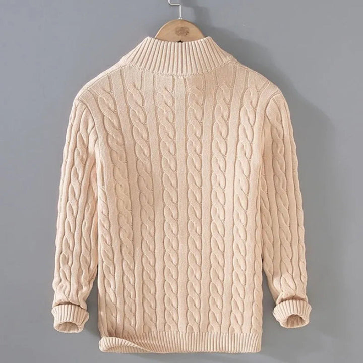 Hensley Cable Knit Half-Zip Sweater Artisio