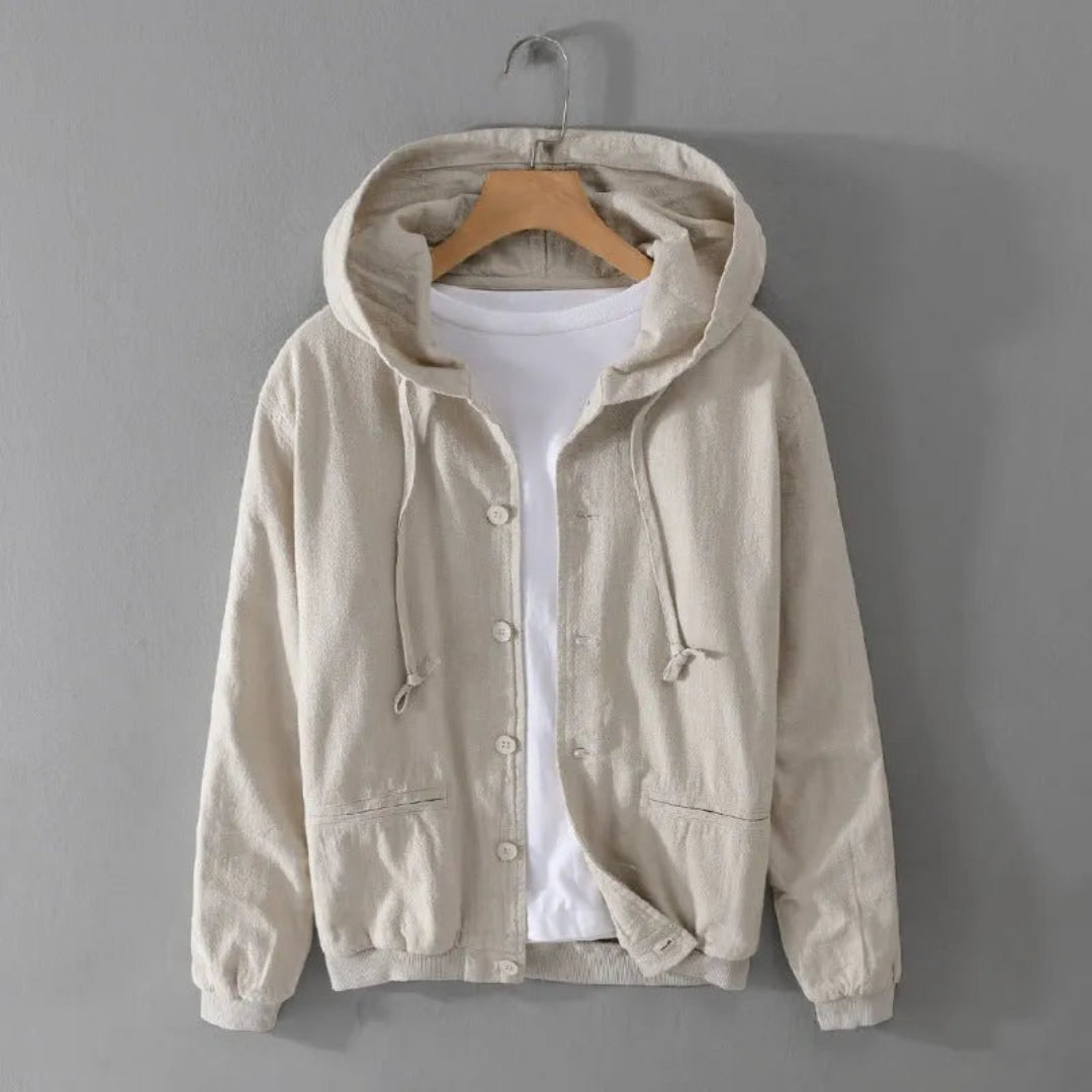 Hudson Hooded Linen Jacket Artisio
