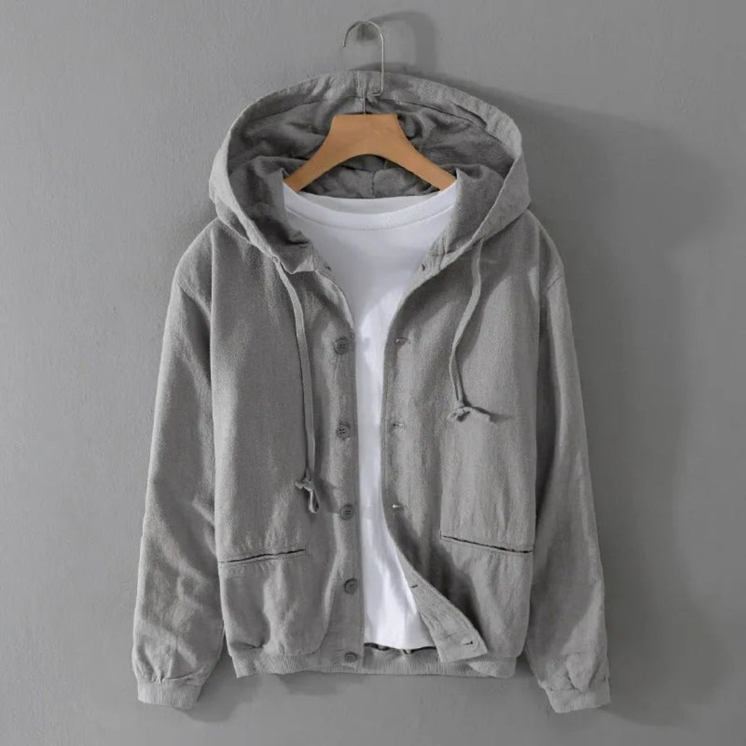Hudson Hooded Linen Jacket Artisio