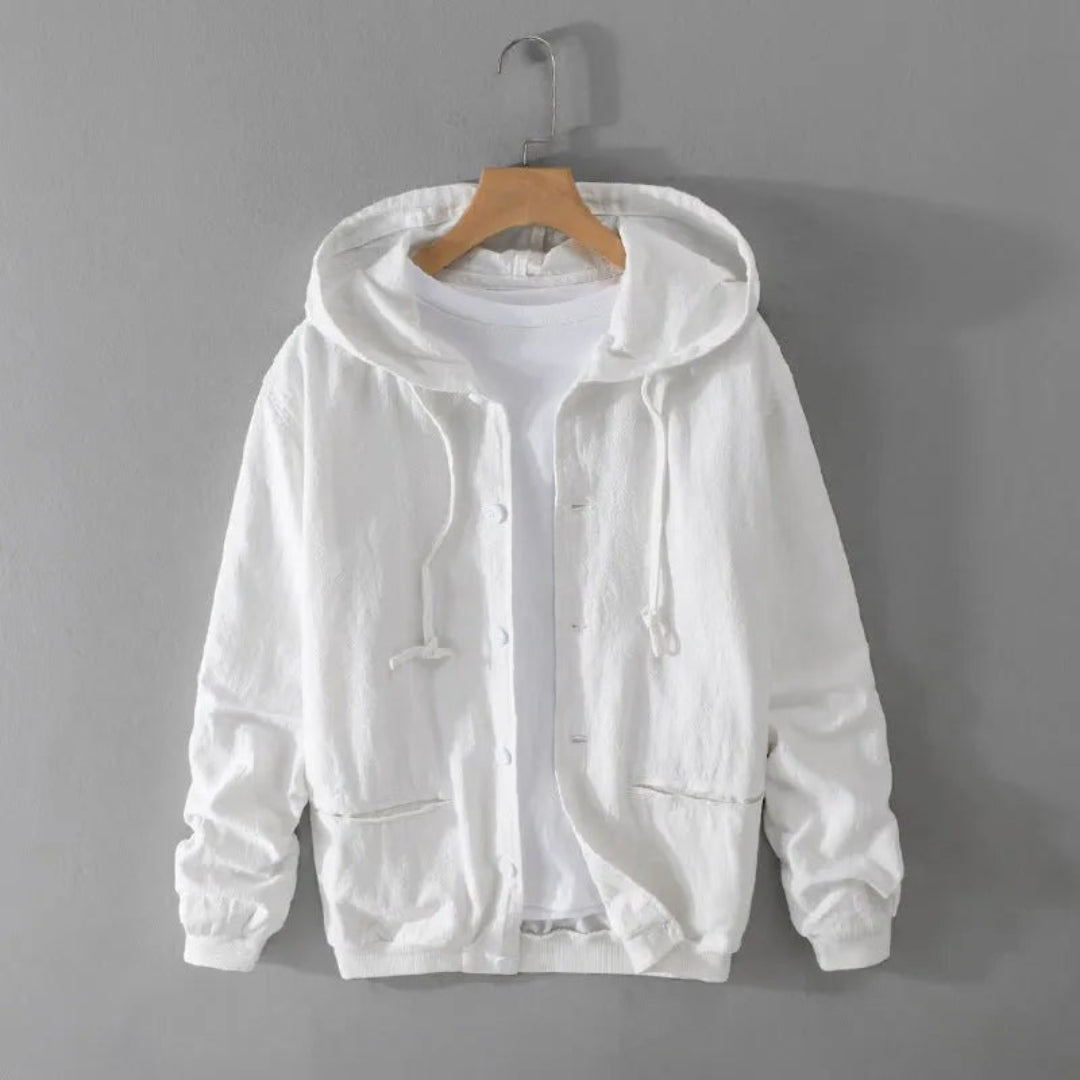 Hudson Hooded Linen Jacket Artisio