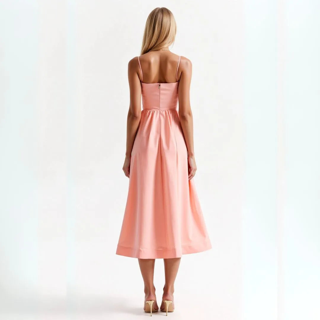 Isabelle Spaghetti Strap Midi Dress