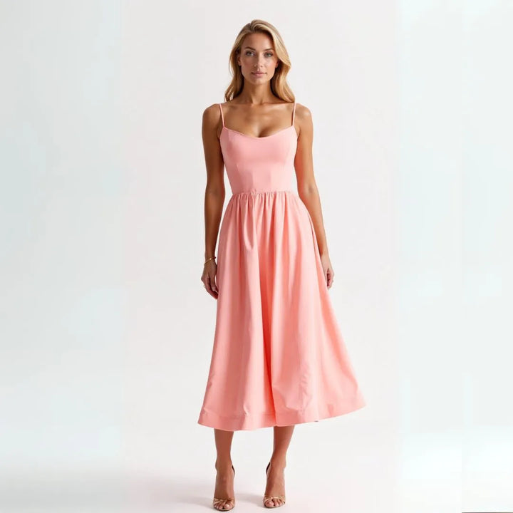 Isabelle Spaghetti Strap Midi Dress